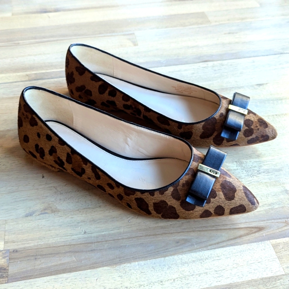 Cole Haan Women's Calf Hair Cheetah Print Flats‎